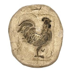 Heavy Hand Made Clay Pottery Art Rooster Chicken Bowl Art Farmhouse Decor Farm